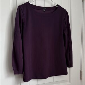 Ann Taylor Deep Purple Long Sleeve Top